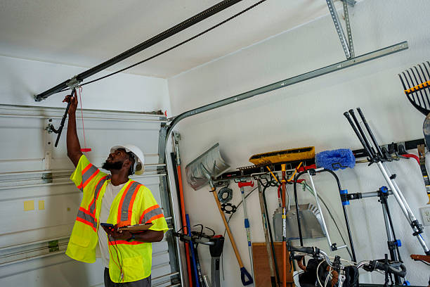 Professional Garage Door Roller Replacement technician working in Farmington, PA